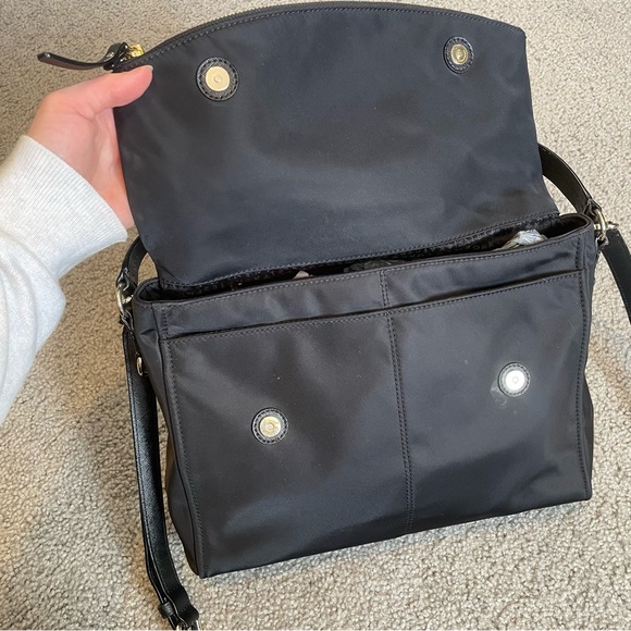 Kate Spade Black Nylon Messenger Bag/Tote/Purse - Picture 4 of 12